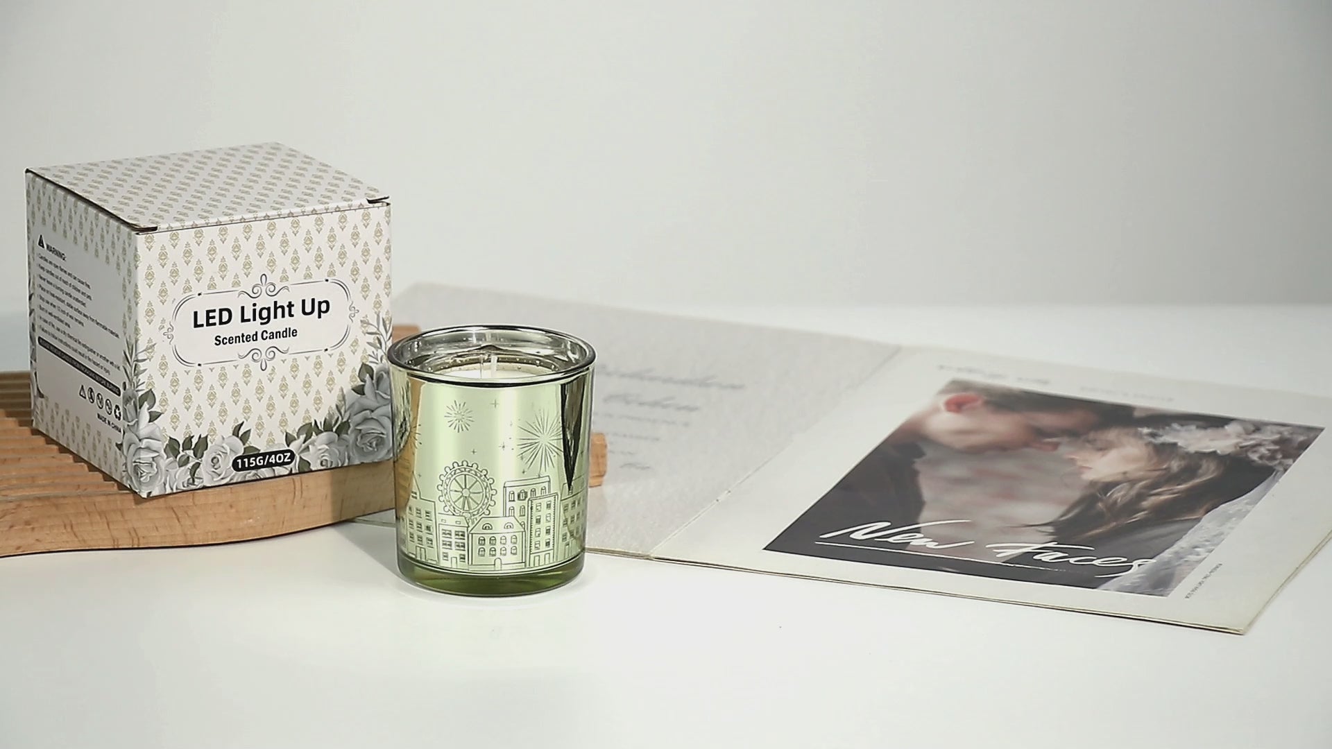 LED Light-Up Scented Candle